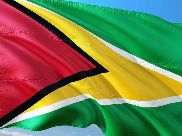 flag, guyana, south america, banner